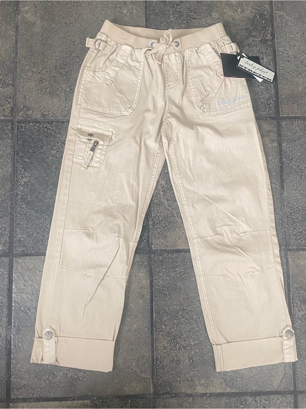 Vintage Y2K Girls Baby Phat Cargo Pants Size 10 New Deadstock